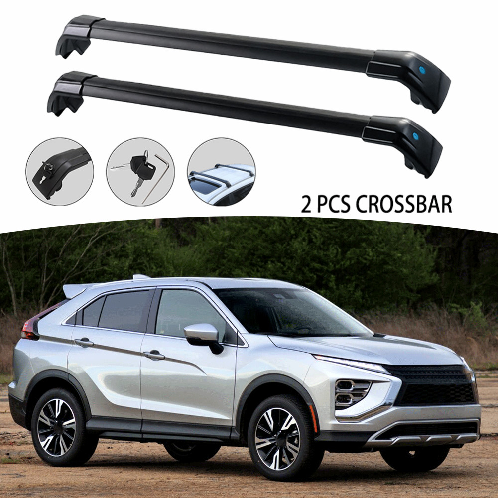 Cargo Rack Aluminum - 2個セット クロスバー 調整可能 三菱 エクリプスクロス 2018-2025