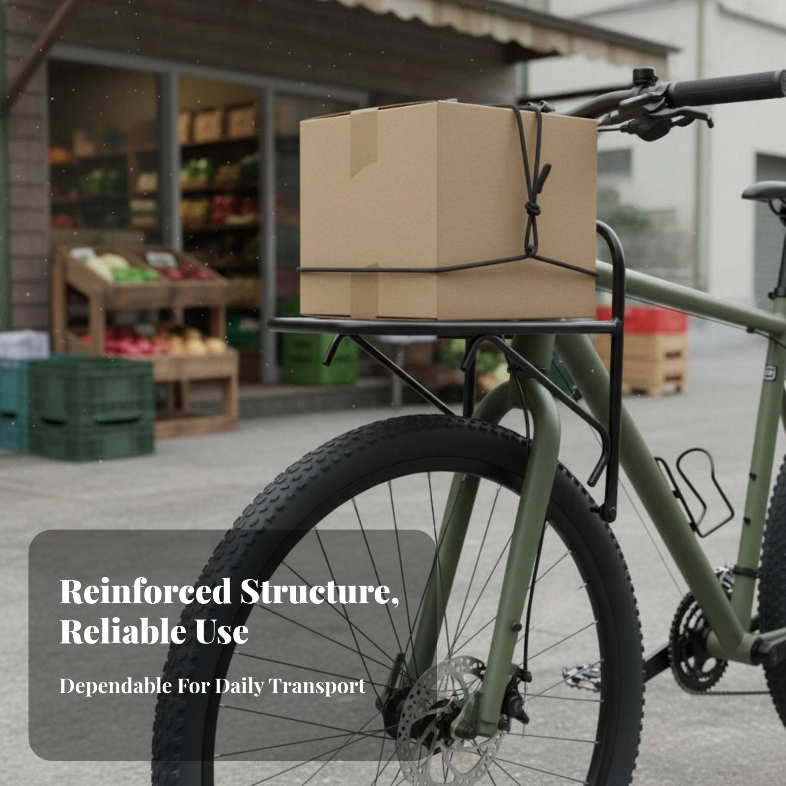 Cargo Rack Aluminum - サイクルフロントラック アルミ合金構造 フロントバイク荷物ラック サイクル荷物キャリア 頑丈なツーリングパニアスタンド