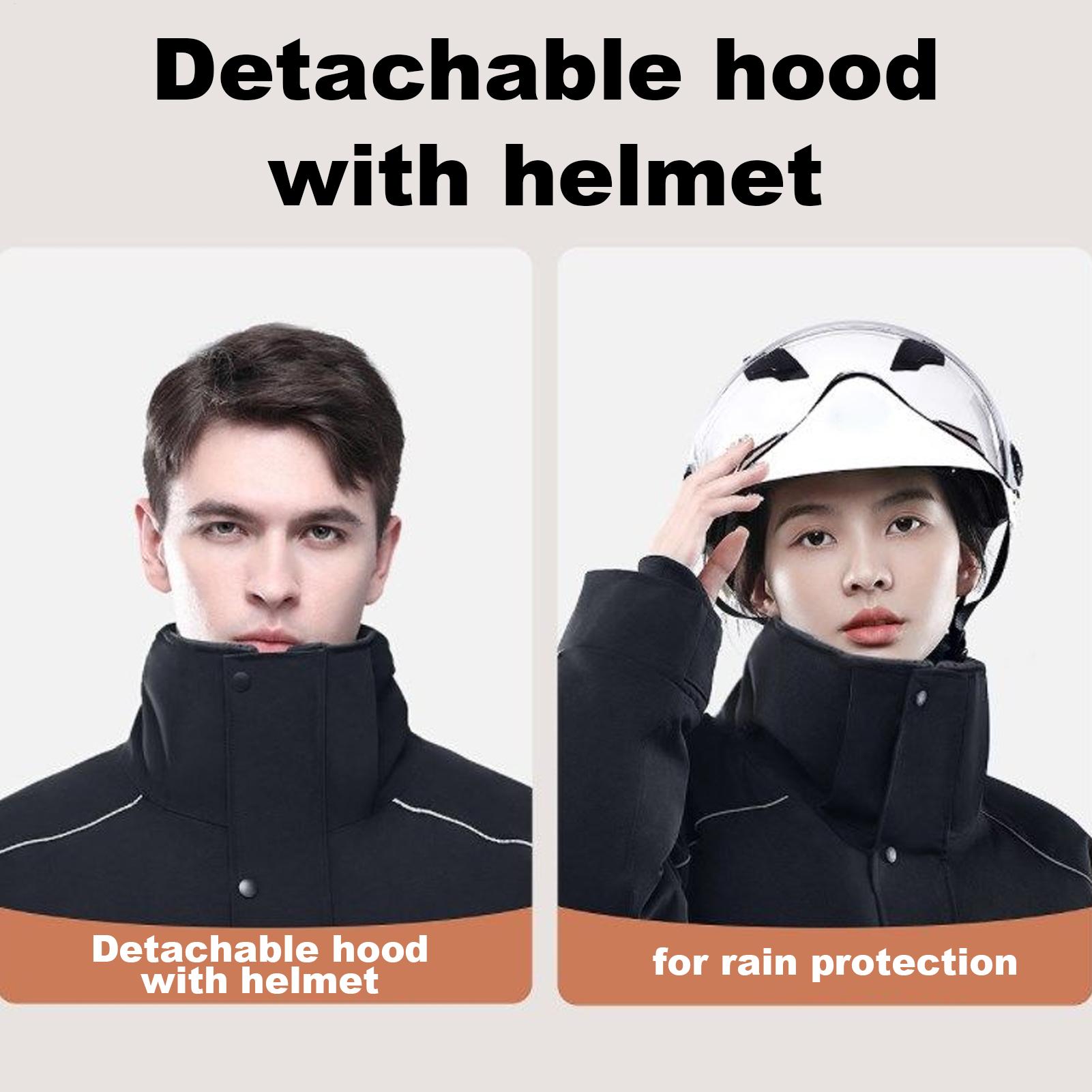 Cycling Commuter Jacket - オートバイの冬用ジャケット 4 ポケット暖かい服反射ストリップ付き暖かいスノーモービルコート女性男性冬の毎日の通勤