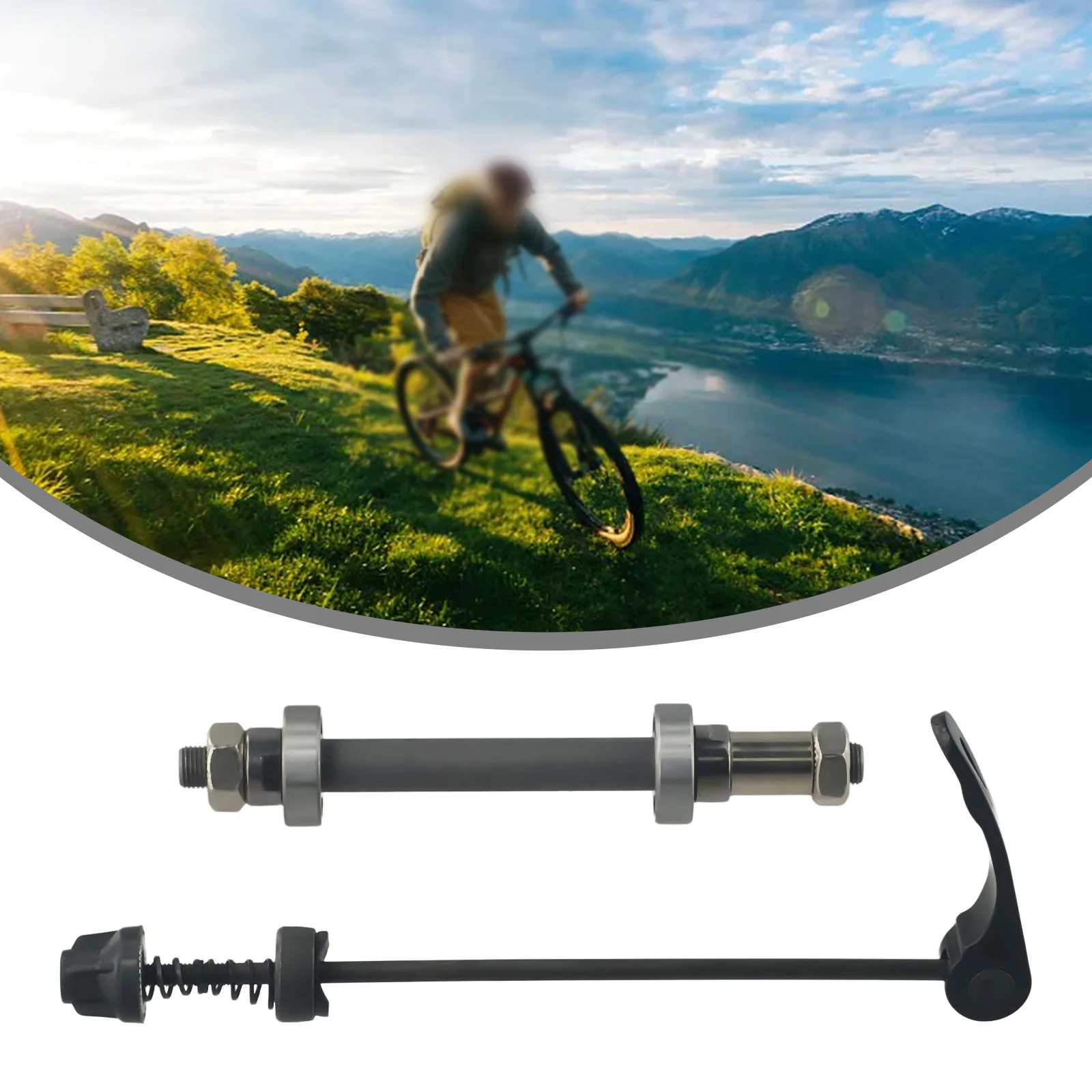 Dynamo Hub Front - ロードバイク用のフロントおよびリアクイックリリースアクスル,マウンテンバイクホイールハブ,2つのベアリング,クイックリリースロッド,1セット