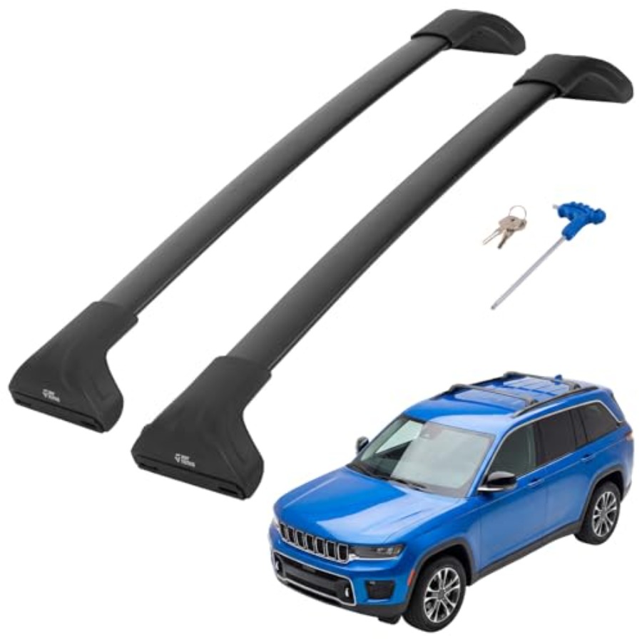 Cargo Rack Aluminum - ルーフラッククロスバーとWL 300LBSロック式盗難防止アルミ製カーカーゴキャリア用クロスバー（ルーフトップカーゴキャリア、カヤック、カヌー、自転車、スキー用）