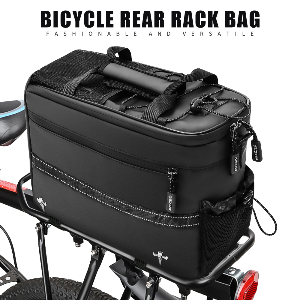 自転車リアラックバッグ 防水 大容量 反射材付き マルチコン - Cycling Commute Distance のレビューと価格