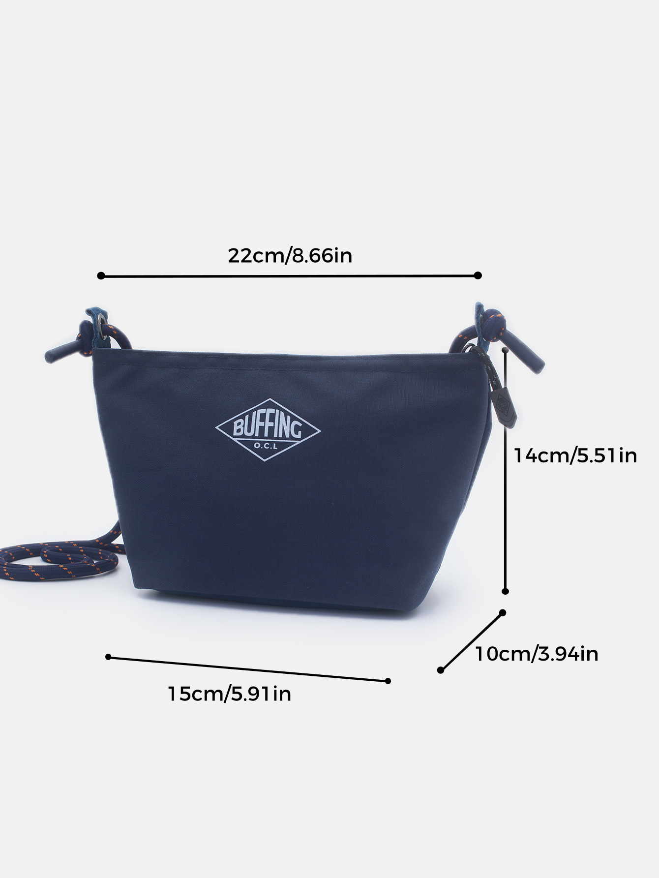 バフディープブルー クロスボディバッグ ナイロン カジュアル - Cycling Commute Outfit のレビューと価格