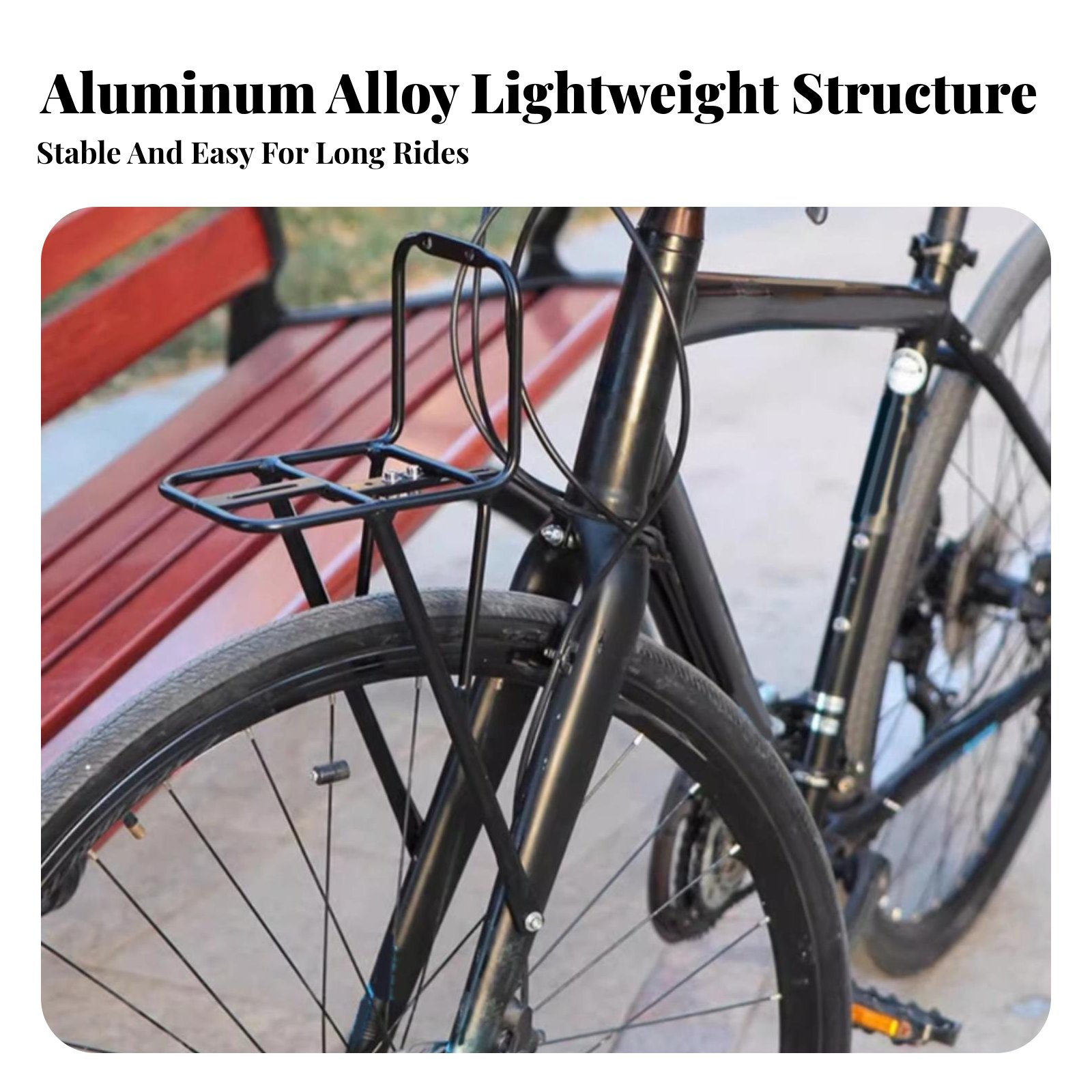 自転車フロント荷物ラック 軽量アルミニウム製フロントパニアラ - Cargo Rack Aluminum のレビューと価格
