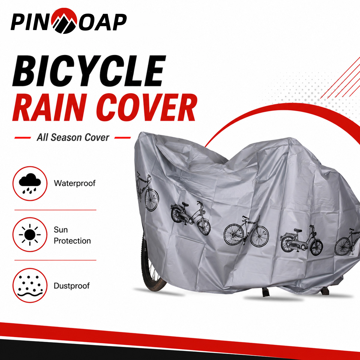 PINMOAP ユニバーサル自転車レインカバー防水屋外バイク - Cycling Commute Bag のレビューと価格