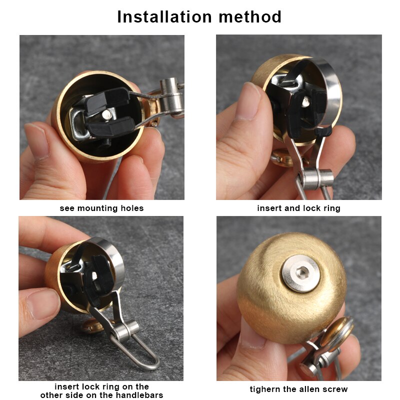 自転車ベルレトロクラシッククリアラウドサウンドスチール銅mt - Bell Handlebar Ring のレビューと価格