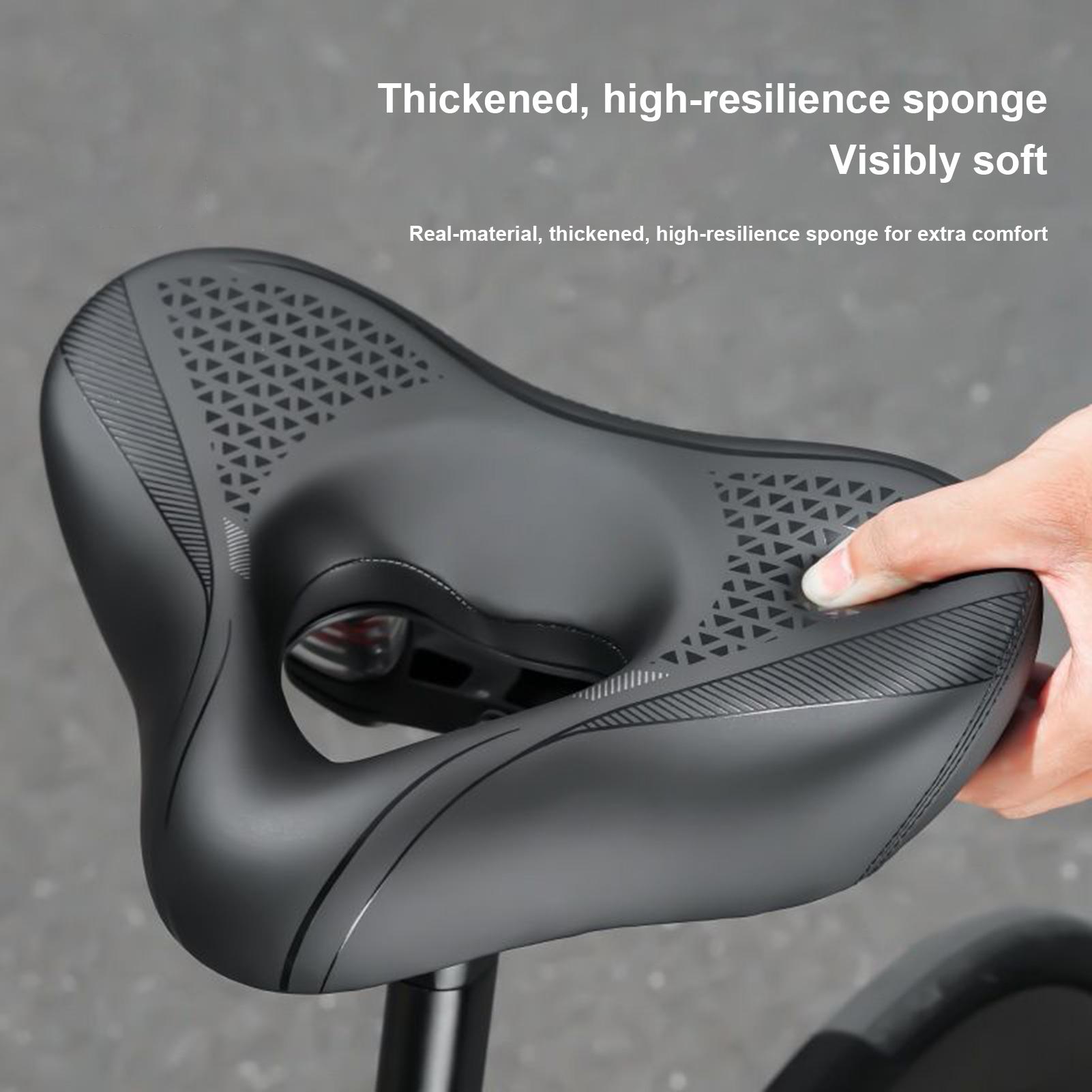 バイクシートパッド 衝撃吸収性 全天候型 中空バイクサイクリ - Cycling Commute Distance のレビューと価格