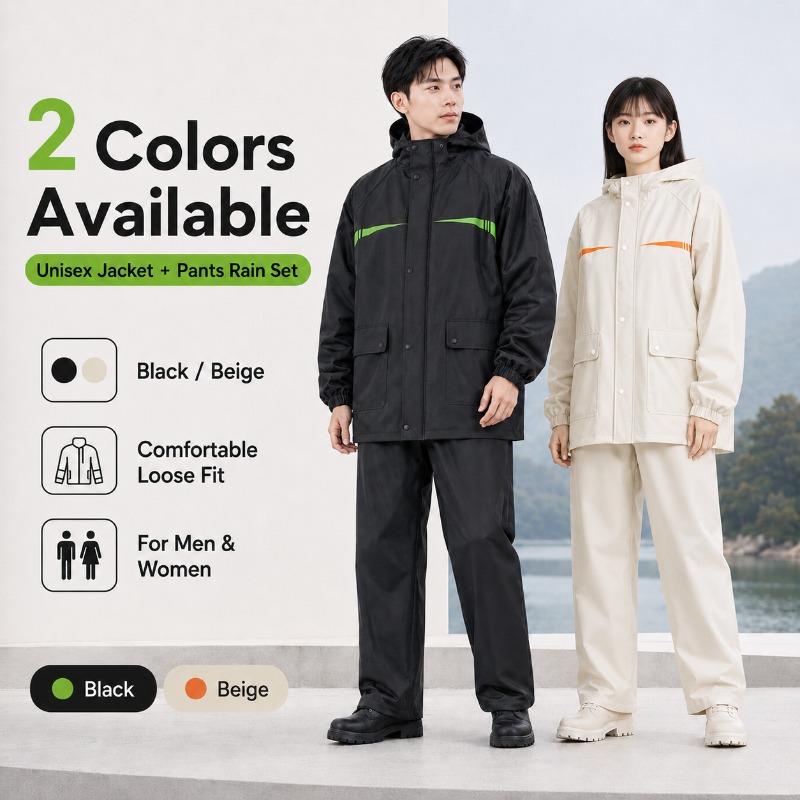 ユニセックス2ピース防水サイクリングレインスーツ – ジャケ - Cycling Commute Pants のレビューと価格