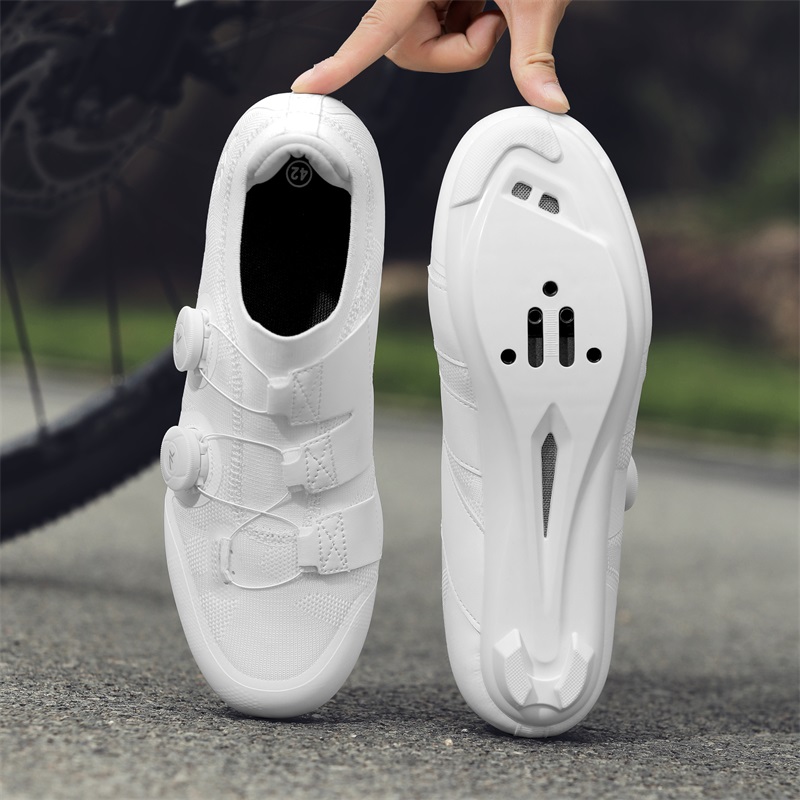ロードサイクリングシューズ男性女性ピンク通気性セルフロックク - Cycling Commuter Shoes のレビューと価格
