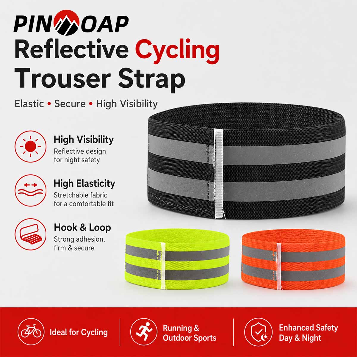 PINMOAP 1/2個 サイクリングパンツ用レッグバンド  - Cycling Commute Pants のレビューと価格